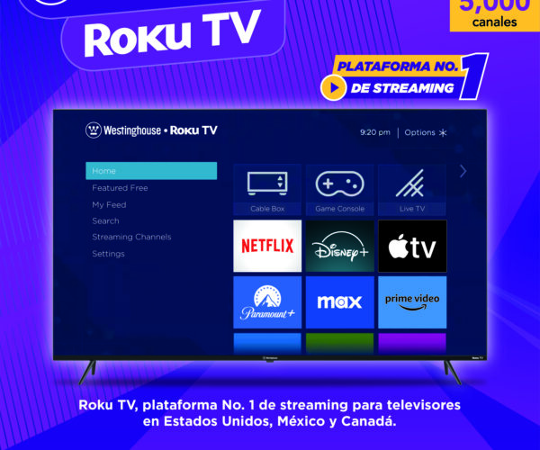 Westinghouse presenta nuevos televisores con Roku TV