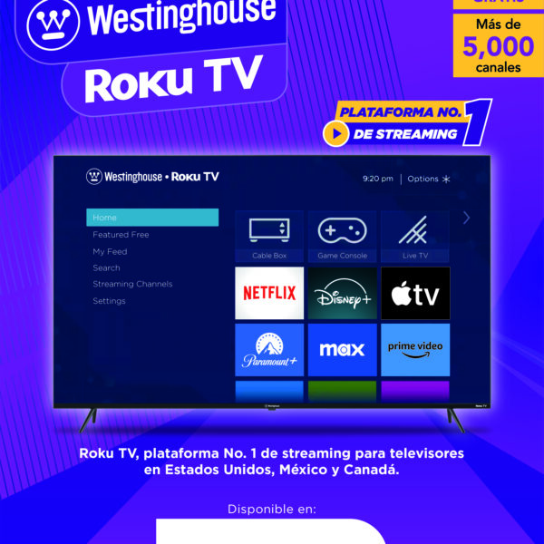 Westinghouse presenta nuevos televisores con Roku TV