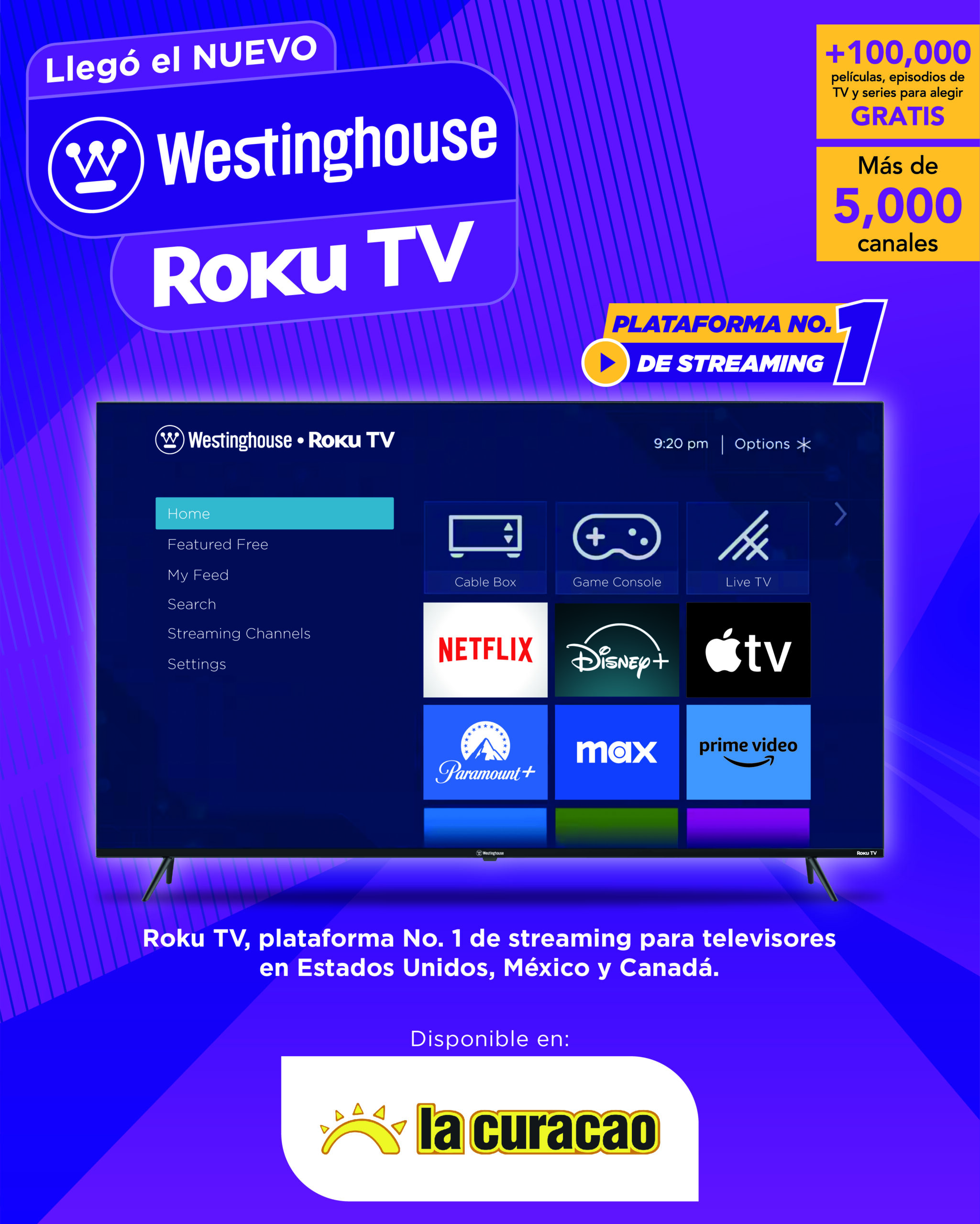 Westinghouse presenta nuevos televisores con Roku TV