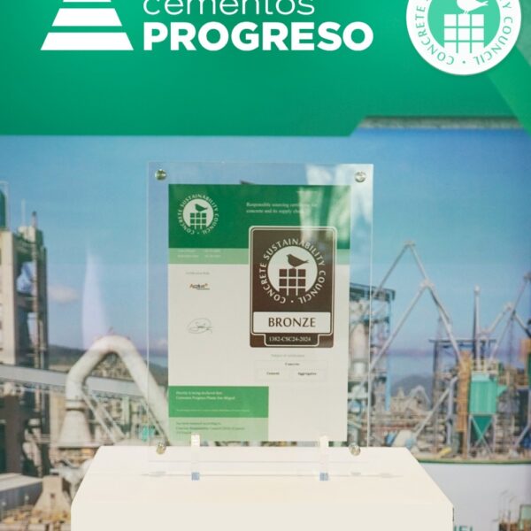El Concrete Sustainaibility Council (CSC) reconocea tres unidades de negocio de Progreso