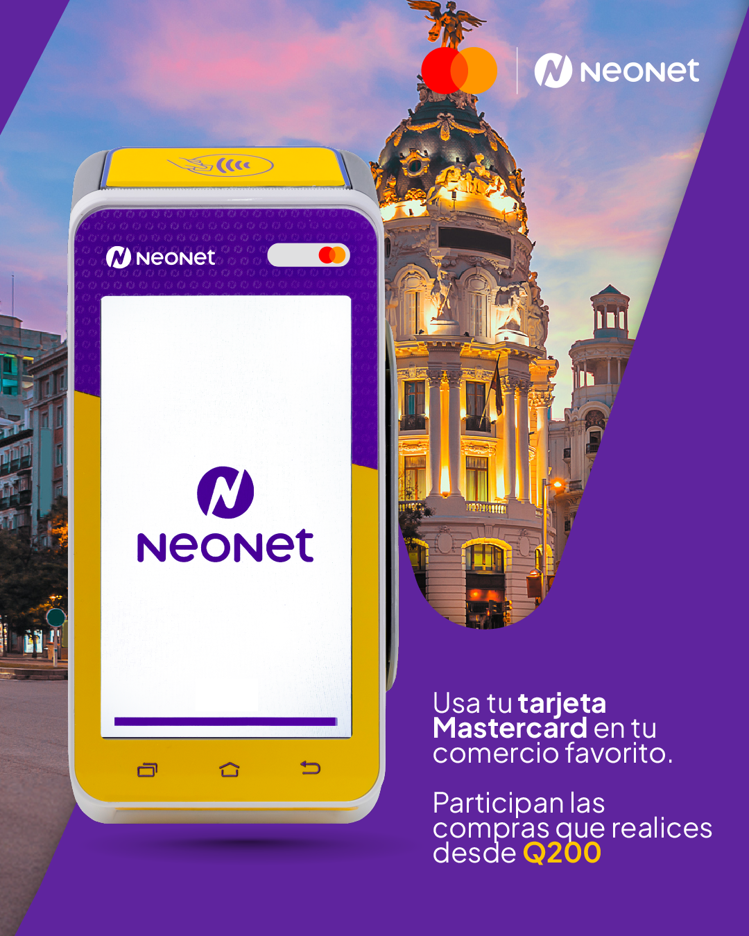 NeoNet y Mastercard te llevan a España