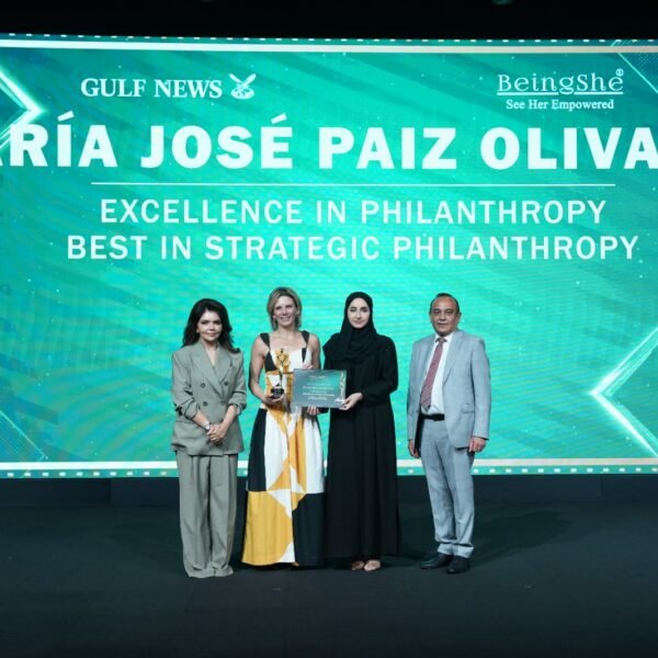 María José Paiz es reconocida en Dubái con el premio internacional Excellence Awards 2026 en Filantropía Estratégica