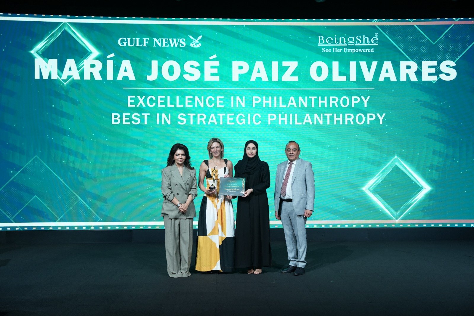María José Paiz es reconocida en Dubái con el premio internacional Excellence Awards 2026 en Filantropía Estratégica