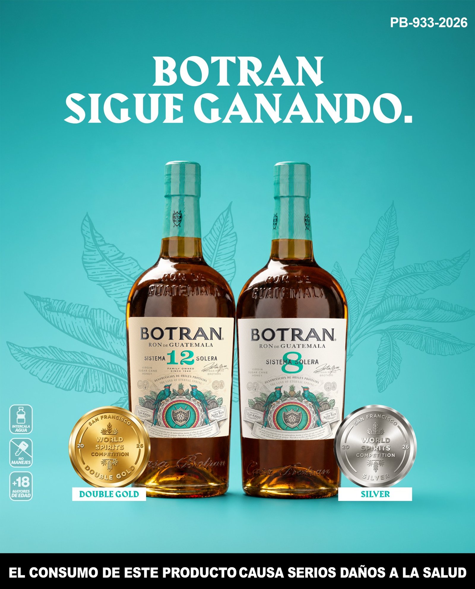 Ron Botran® recibe reconocimientos en el San Francisco World Spirits Competition 2026