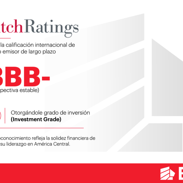 BAC alcanza grado de inversión con calificación de Fitch Ratings